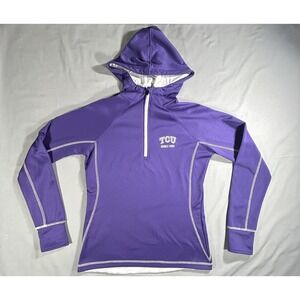 Colosseum‎ Texas Christian University 1/4 zip pullover hoodie womens large